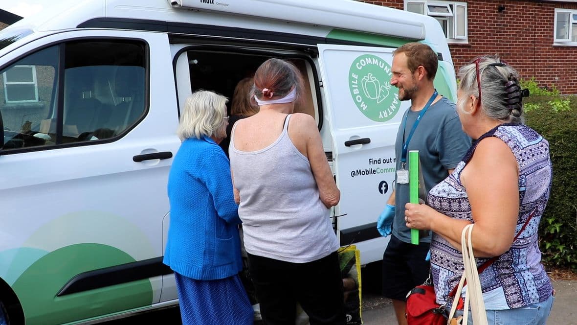 Bobby Tait chatting to customers