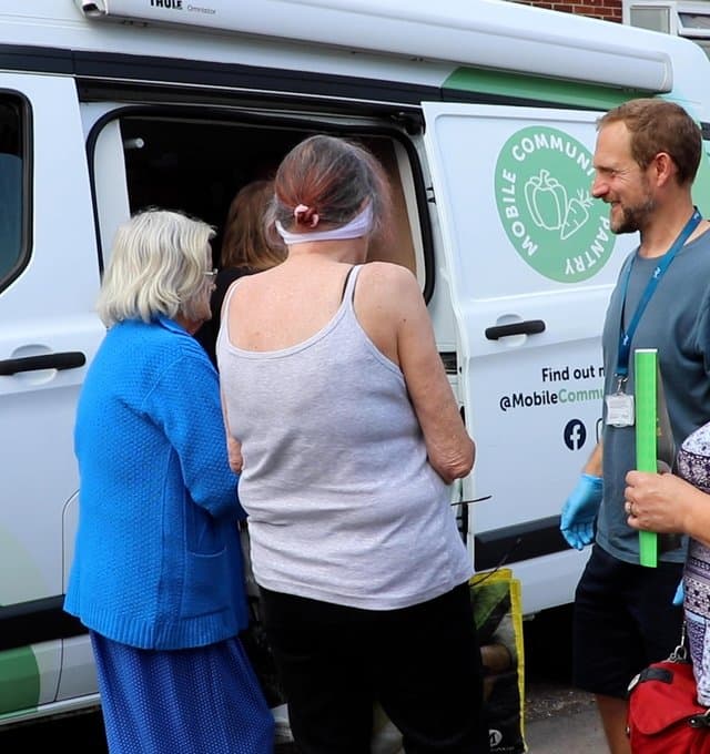 Bobby Tait chatting to customers