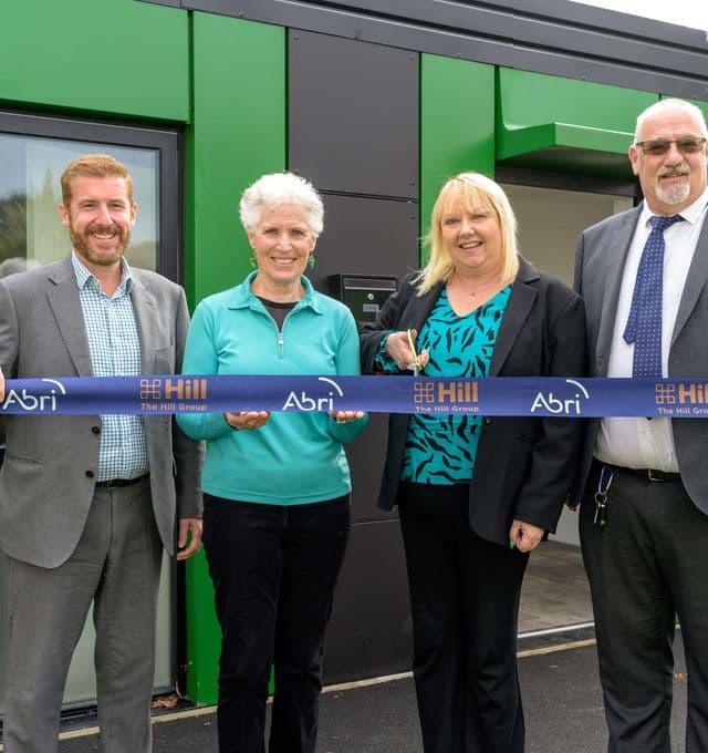 dasos helen alison and doug outside community space ribbon cut